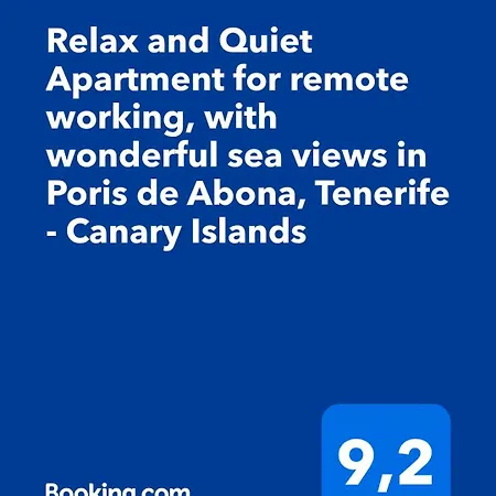 Appartement Relax And Quiet For Remote Working, With Wonderful Sea Views In Poris De Abona, Tenerife - Canary Islands *